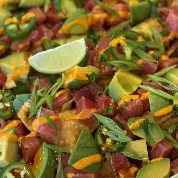 AHI TUNA POKE NACHOS**